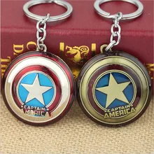 2017 New Fashion Avenger Union Shield zinc alloy keychains Key Holder Charm Hanging pendant Car Key Chains Key Ring Women & Men