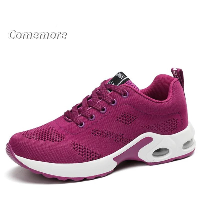 

Comemore New Arrival Mesh Lace -up Women Running Shoes Outdoor Men Athletic Sport Shoes Comfortable Air Cushioning Sneakers
