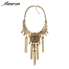 Fashion Tassel Necklace Pendant Women 2016 Chunky Collier Femme Collar Choker Jewelry Bib Boho Ethnic Maxi