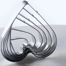 6 pçs nova forma do coração molde para biscoitos de aço inoxidável biscoito coração molde cookie cortador bakeware acessórios cozinha