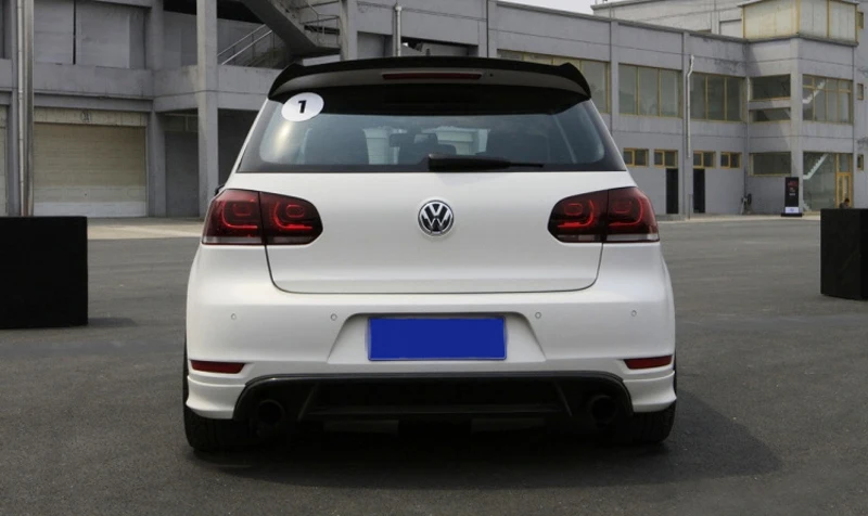 O Style Carbon Fiber Rear Trunk Roof Spoiler Wing Use For Volkswagen VW Golf 6 VI MK6 R20 GTI 2010-2013