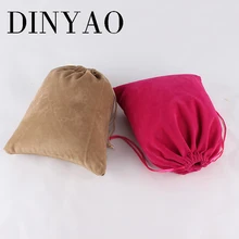 10 шт./лот 20*25 см Производитель 7 цветов с логотипом, рисунком по индивидуальному заказу двухсторонний бархатный шнурок мешок Большая упаковка ювелирных изделий Подарочная сумка