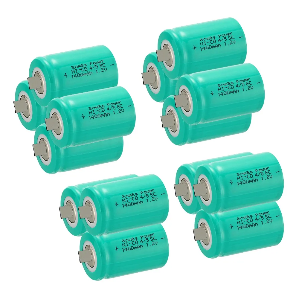 Anmas power! 14 шт. в комплекте Ni-Cd 36g 4/5 SubC Sub C 1 2 1400 мАч | Электроника