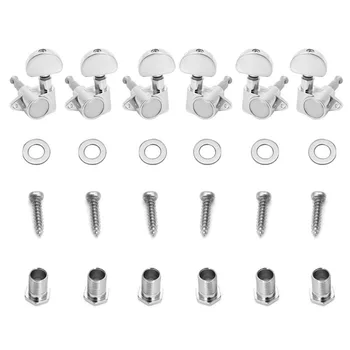 

1Set Guitar Parts Tuning Pegs 3L3R Heavy Duty Guitar Tuning Keys Pegs Machine Heads Closed Gear
