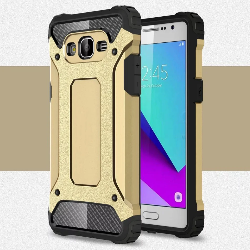 

Case For Samsung Galaxy J2 Prime ! Soft Silicon +PC Hard Armor Anti-knock Back Cover Case For Samsung Galaxy J2 Prime