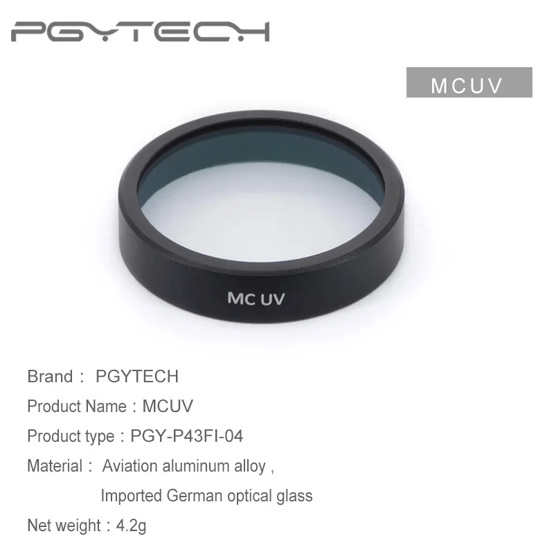Фильтры для объектива PGYTECH DJI phantom 4 3 аксессуары дрона MCUV CPL ND4 8 16 32 карданный фильтр