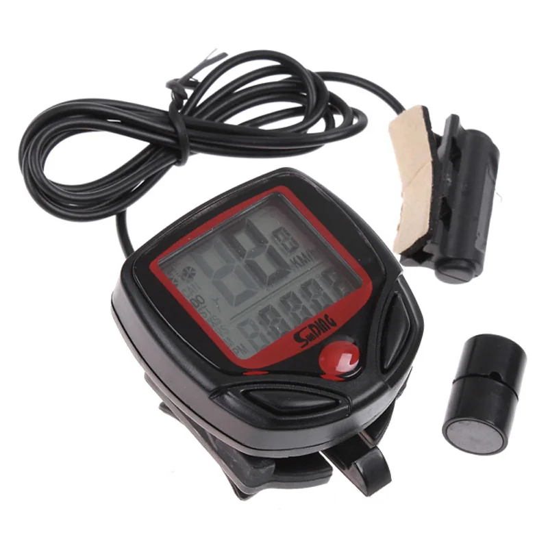 New 21 Functions Wired Waterproof Digital LCD Bicycle Speed Meter Bike