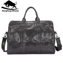 DongFang Miracle 18 дюймов натуральная кожа Дорожная сумка повседневные мужские сумки из воловьей кожи мужская сумка через плечо Большая вместительная багажная сумка