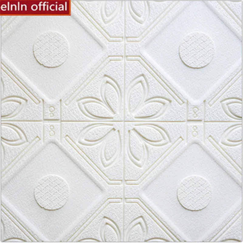 3d geometric pattern ceiling soft wall stickers study diningroom livingroom bedroom waterproof anti-collision foam wall stickers - Цвет: 59cmx59cmx5pcs