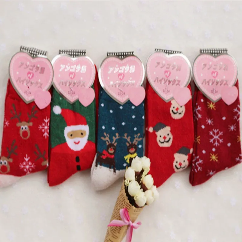 5 пар женских рождественских носков с героями мультфильмов хлопковые короткие носки унисекс с оленем, снеговиком, Сантой Рождественский подарок на год Calcetines Mujer