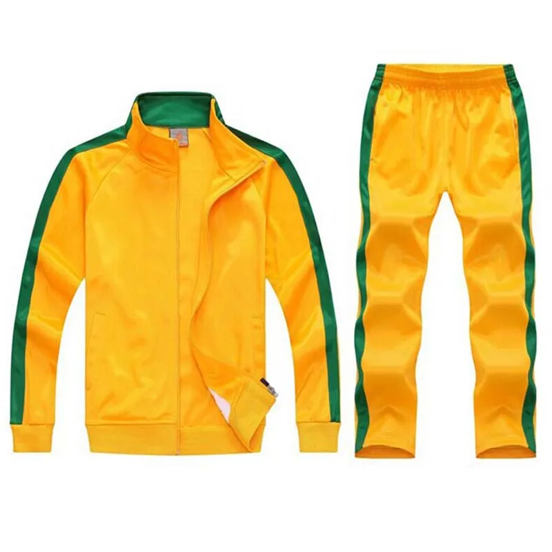 OLOEY طويل كم تدريب كرة القدم رياضية الرجال فريق بذلة رياضية البلوز و sweatpants عداء ببطء رجل الدعاوى الرياضية الذكور مجموعة