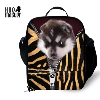 

HUE MASTER picnic thermal food box boy girl animal pattern student lunch bag high quality thermal box student lunch handle bags