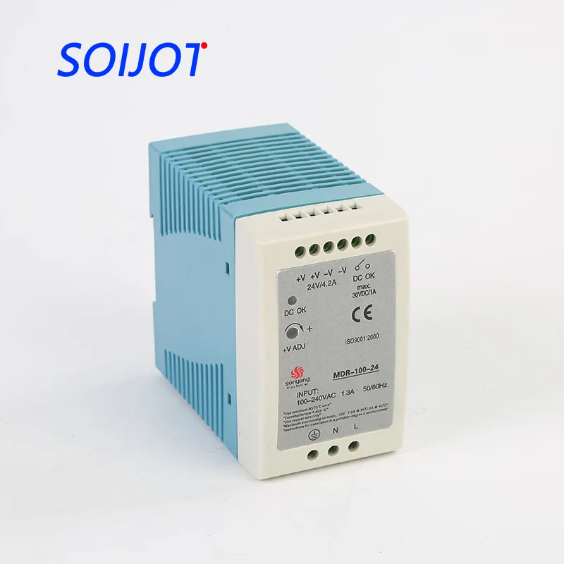 

MDR-100 Single Output switching power supply 100W 12V 24V 48V ac dc converter variable dc voltage regulator