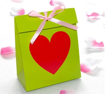 

Creative red heart favor candy box, bomboniere, gift dragee packaging for wedding marriage engagement party, 100PCS