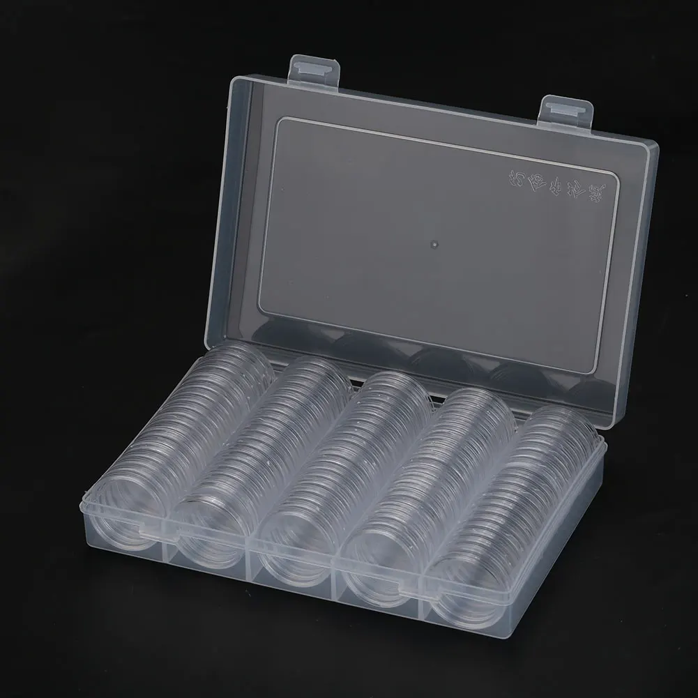 100 сетки/коробка 30 мм капсулы для хранения коробка пластиковая защита выставок Органайзер памятный держатель для монет Чехол прозрачный для дома