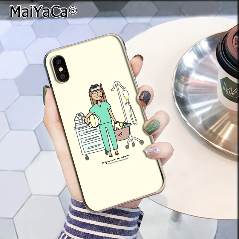 MaiYaCa мультфильм медицина медсестры доктор стоматолога персонализированный Телефон чехол для iPhone 5 5S SE 6 6S Plus 7 8 XR X XS MAX Shell - Цвет: A16