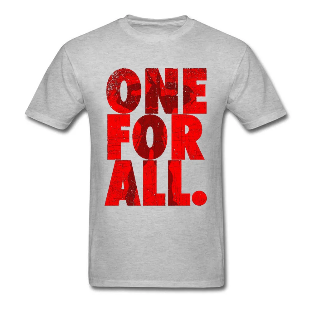 Mightier-One-For-All-My-Hero-Academia T-Shirt for Men 3D Printed Labor Day Tops Shirt Newest Tops Shirts Crewneck 100% Cotton Mightier-One-For-All-My-Hero-Academia grey