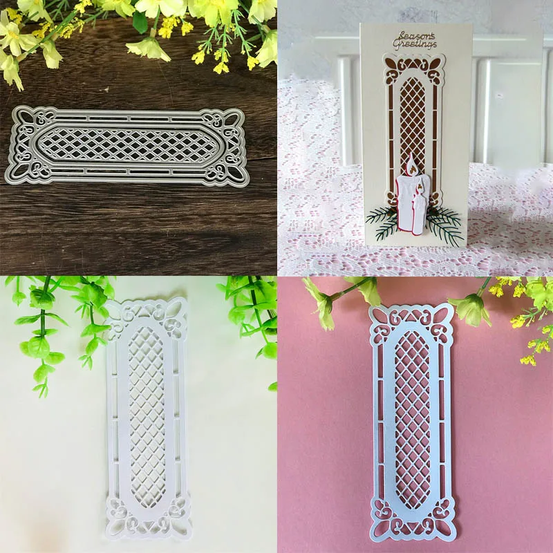 

Lattice Window Frame Embossing Carbon Steel Paper Cards Tool DIY Scrapbooking Decor Crafts Knife Mould Art Cutter Die Cuts 1 Pcs