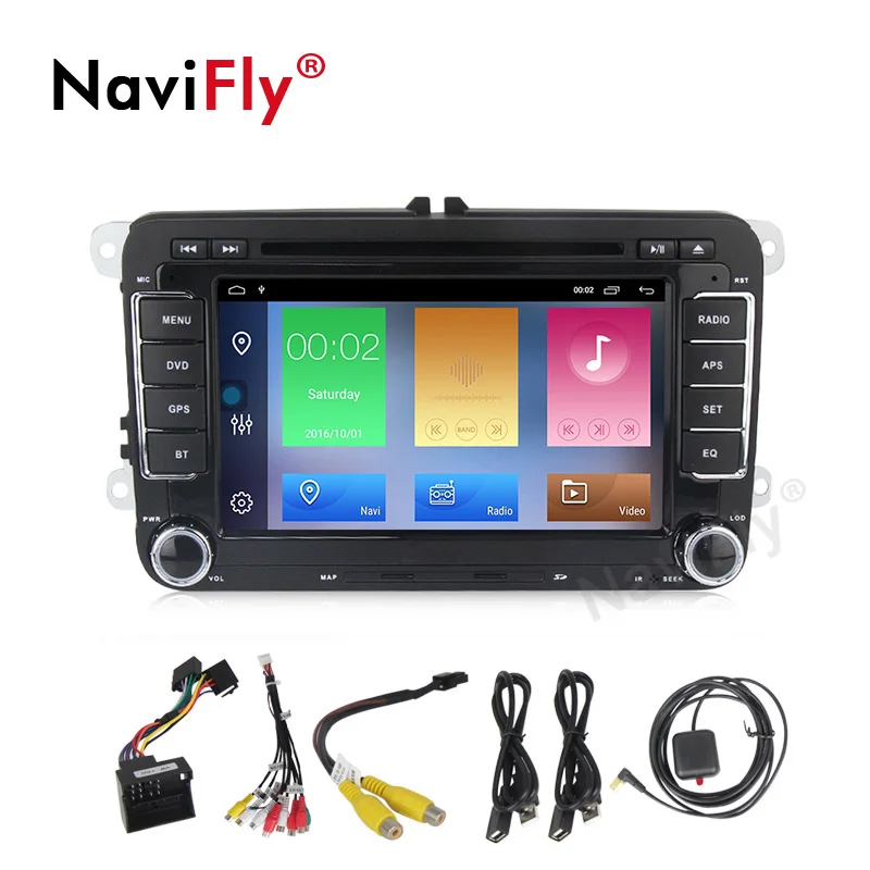 

New! 2din Android 9.1 Car dvd radio GPS Navigation for VW golf 6 passat b6 B7 Touran polo Tiguan seat leon skoda octavia Player