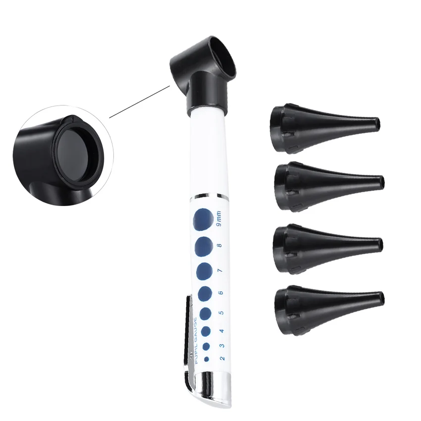 

Otoscope Kit Ear Care Penlight Set LED Bulb Diagnostic Medical Equipments Health Care Flashlight & Magnifying Len & 4 glimpses