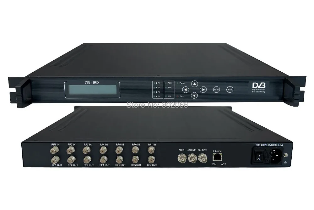 IRD 7 в 1 DVB S S2 с спутниковым тюнером + ASI Mux out мультиплексор Профессиональный