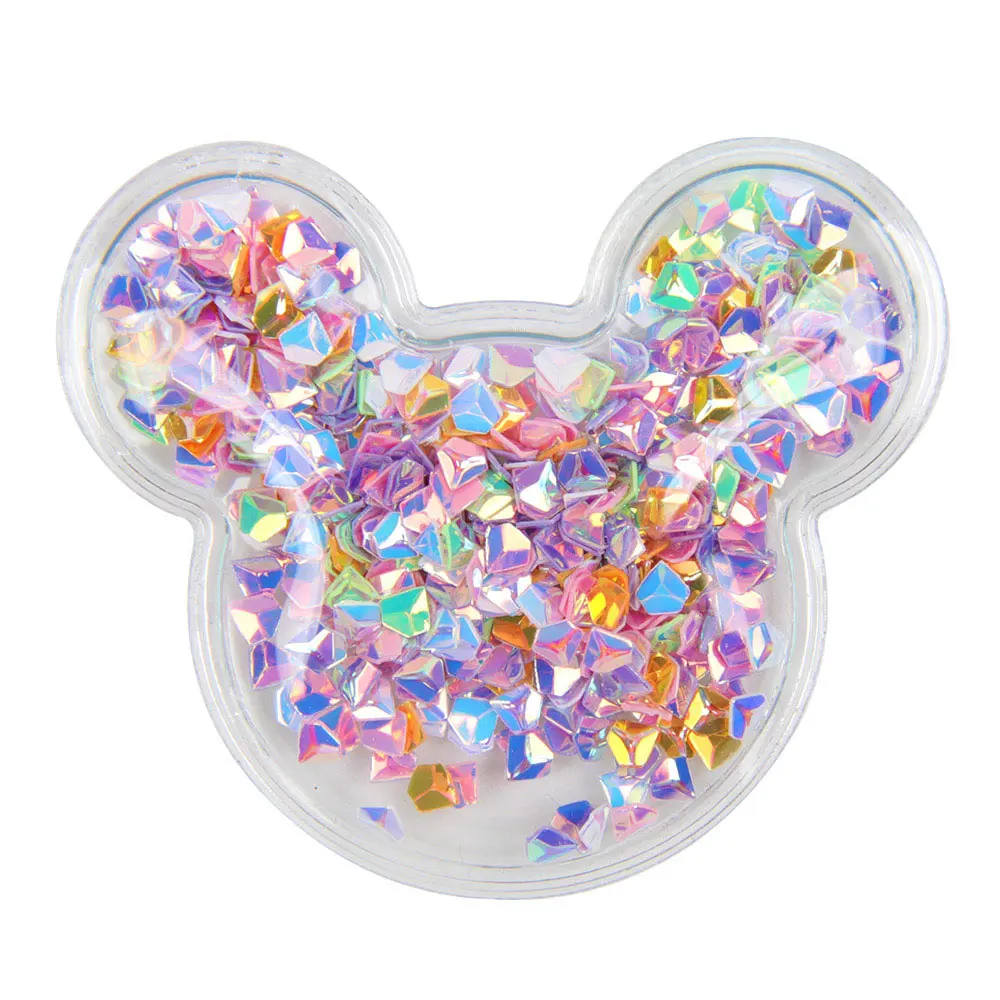 pueplr sequins mouse IBOWS 5 шт. прозрачные аппликации с Красочные Блестки Жемчуг Сердце Звезда для DIY заколки для волос аксессуары ручной работы ремесло украшения - Цвет: pueplr sequins mouse