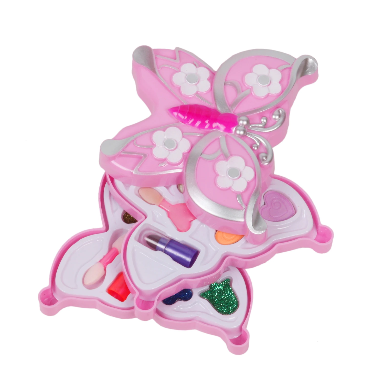 

Girl's Pretend Play Toys Princesses Make Up Kit Makeup Set Safe Non-Toxic Girls Dressing Cosmetic Nail Polish Lips Gift for Girl