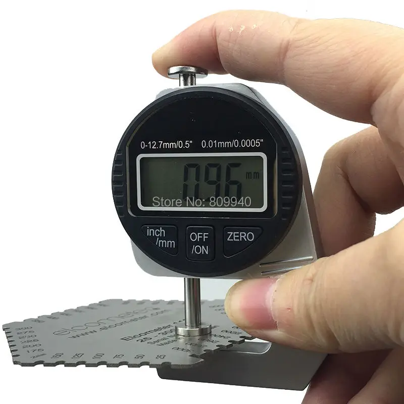 Цифровой толщиномер 0-12,7 мм/0,01 мм/дюйм электронный Толщиномер измерительный инструмент
