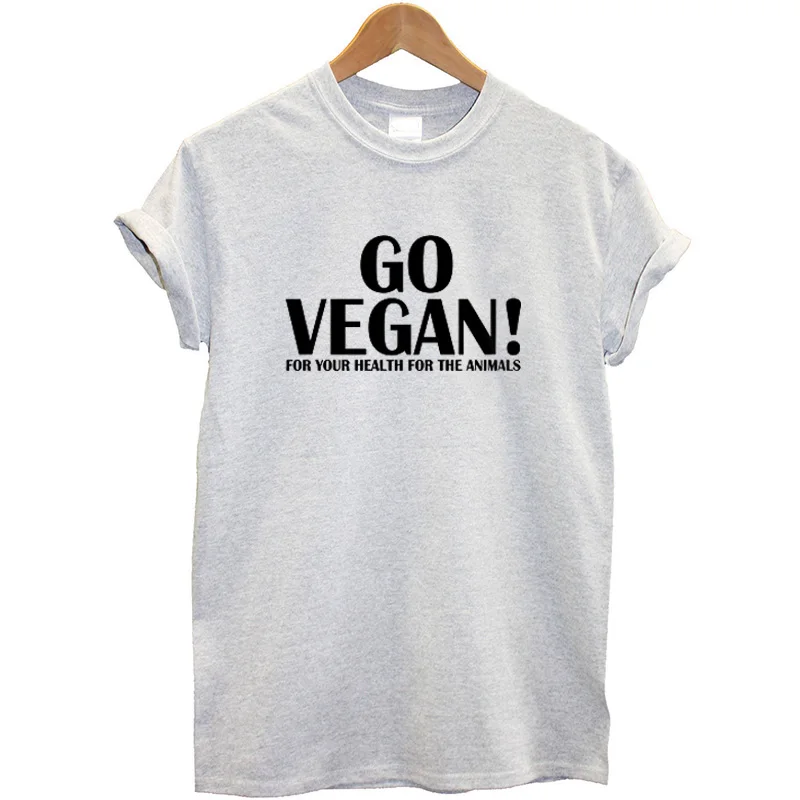 Fashion Black Women T-shirt Cotton Short Sleeve Loose Fit Summer Tops Letter Go Vegan Printed T Shirt Women Clothes Plus Size
