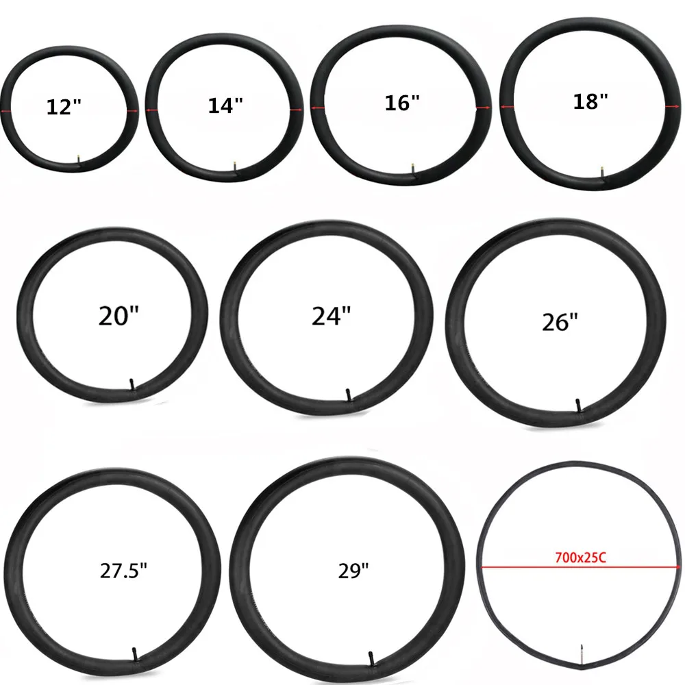 Details about   12-20 Inch Bike Cycling Butyl Rubber Inner Tube 1.75 Thickened Cycle Interior 
