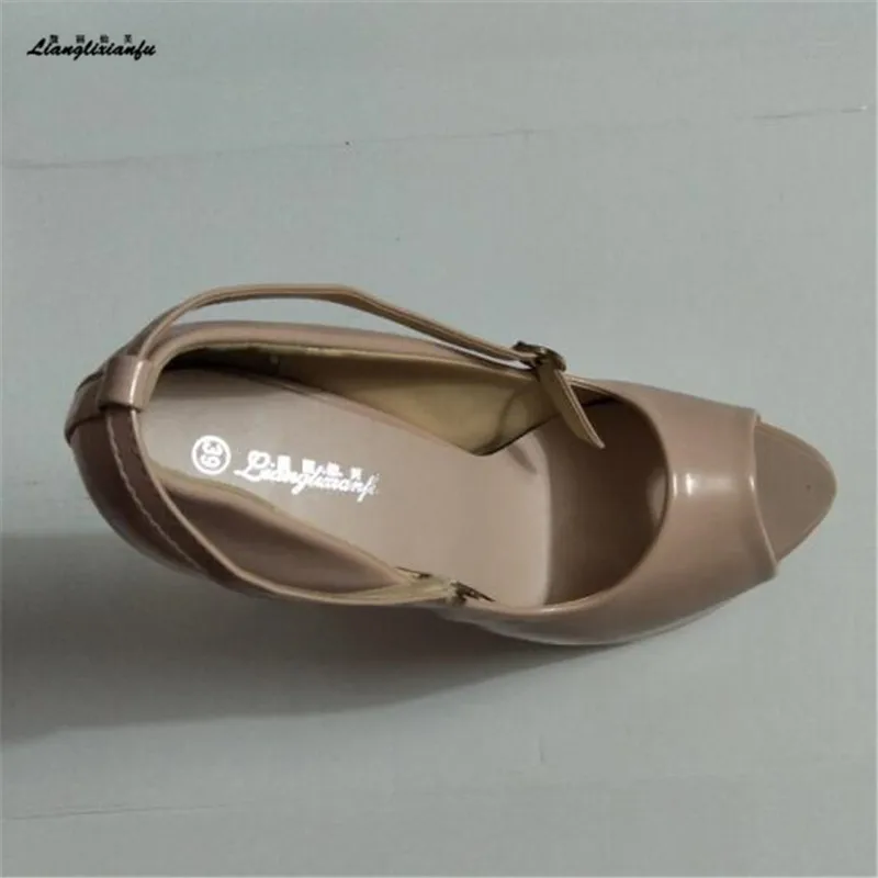 Босоножки LLXF zapatos больших размеров: 34 45 46 47 для подиума ночного клуба с открытым