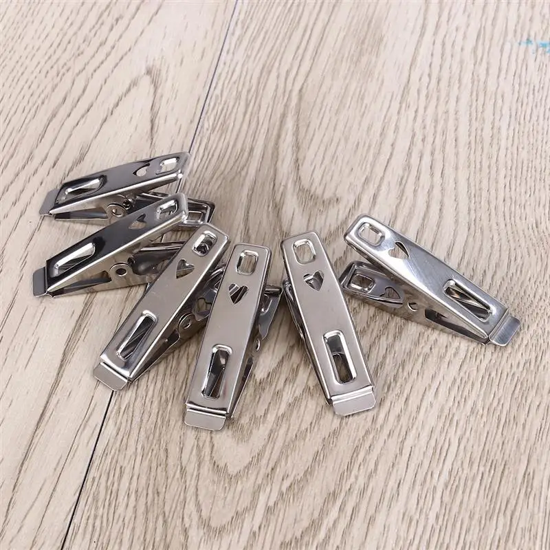 Details about   40pcs Stainless Steel Pegs Metal Clips Socks Clip Clothes Pins Clothing Clamps