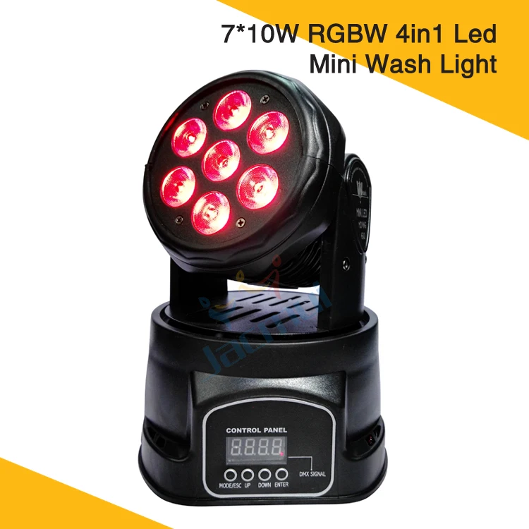 Лидер продаж светодиодный мини-светильник 7*10 Вт RGBW 4 в 1 подвижный головной