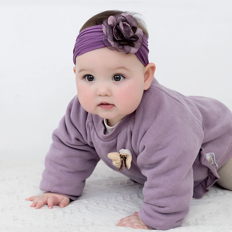Flower Baby Girls Headwear Cute Infant Toddler Headbands For Girls Photography Props Nylon Headbands Baby Girls Accessories (2)
