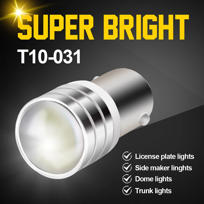 Hlxg 2 шт. T4W H5W BA9S led белый свет 6000 K авто лампа для чтения в помещении лампочки резерв