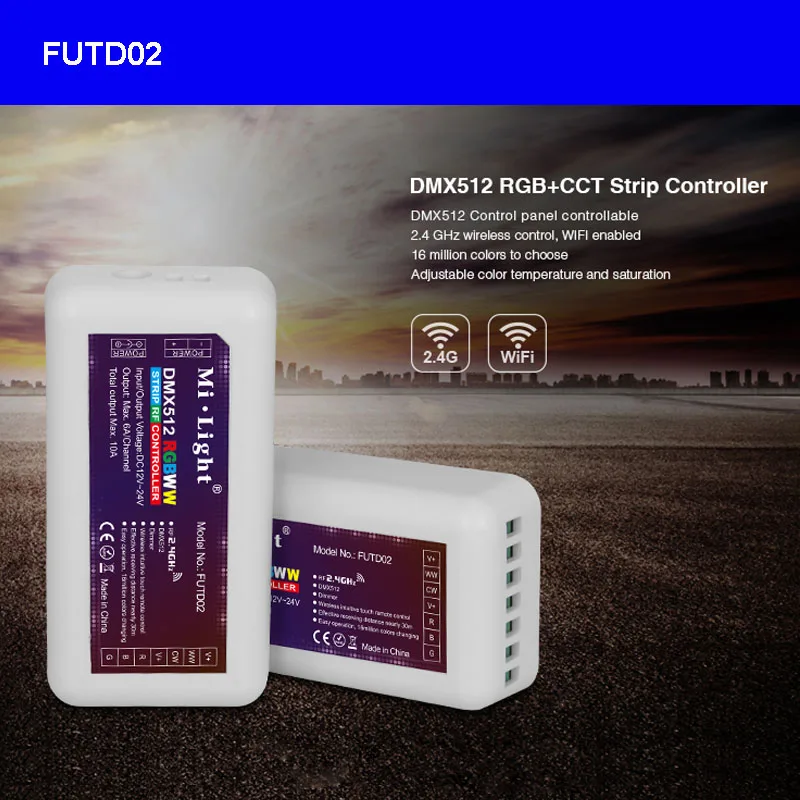FUTD02 only MiBOXER DMX512 RGB+ CCT E27 9 Вт светодиодный свет Светодиодные лампы, DMX 512 светодиодный передатчик, DMX512 RGB+ CCT светодиодные ленты контроллер, FUTD01/FUTD04/FUTD02 - Цвет: FUTD02 only