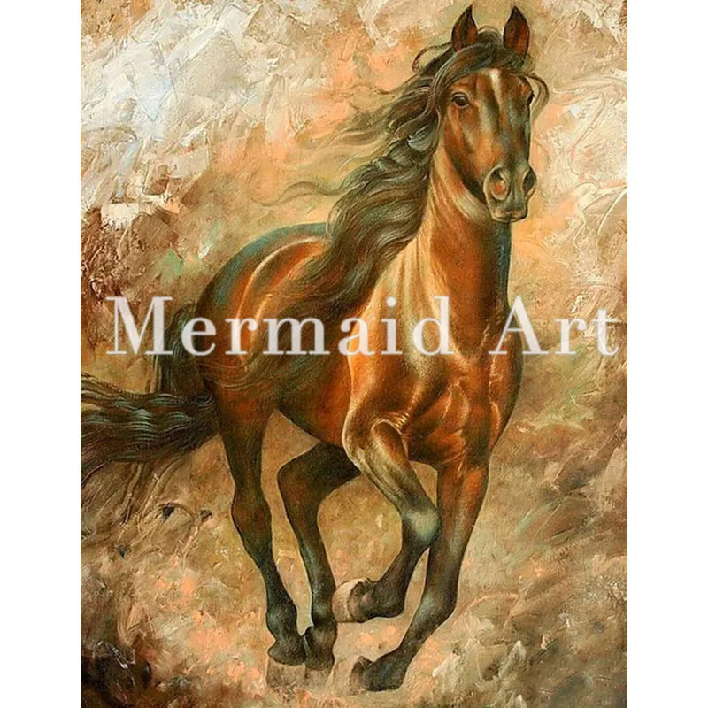 

high quality Hand Painted art Oil Paintings Animal abstract running horse Oil Painting On Canvas For Artwork Home Decoration
