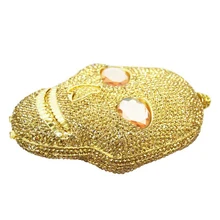 Стильная Роскошная вечерняя сумочка с бриллиантами Серебряная вечерняя сумочка-клатч с черепом милые женские вечерние свадебные сумочки сумка для банкета 88164