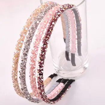 

1Pcs Hot Sell Fashion Women Girl Lady Head Wear Metal Crystal Hair Braider Hair styling