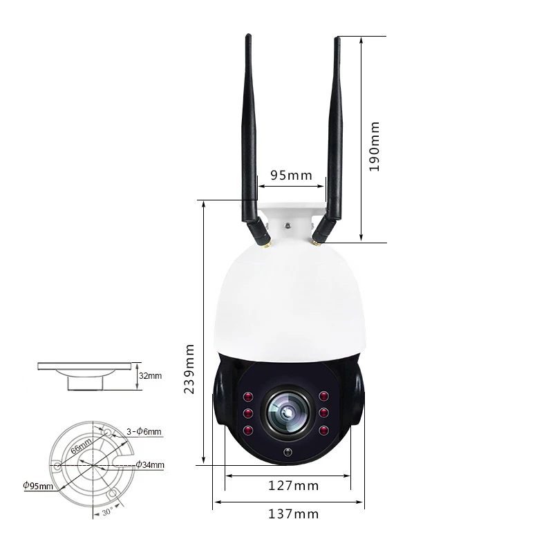 SmartYIBA 4G мощность wifi Солнечная камера видеокамера с Wi-Fi 4G IP HD1080P наружная система видеонаблюдения sim-карта 128 ГБ sd-карта Двусторонняя голосовая