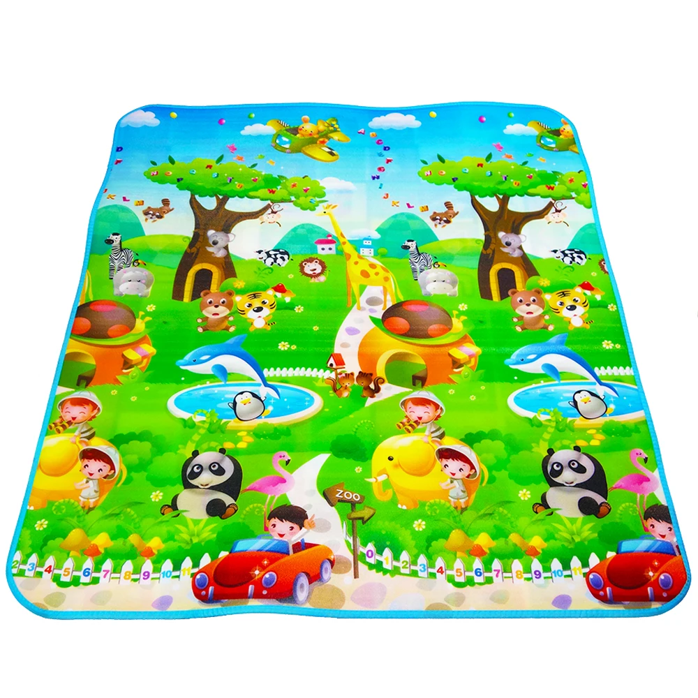Double Sided High Quality Animal Car+Fruit Letter Baby Play Mats