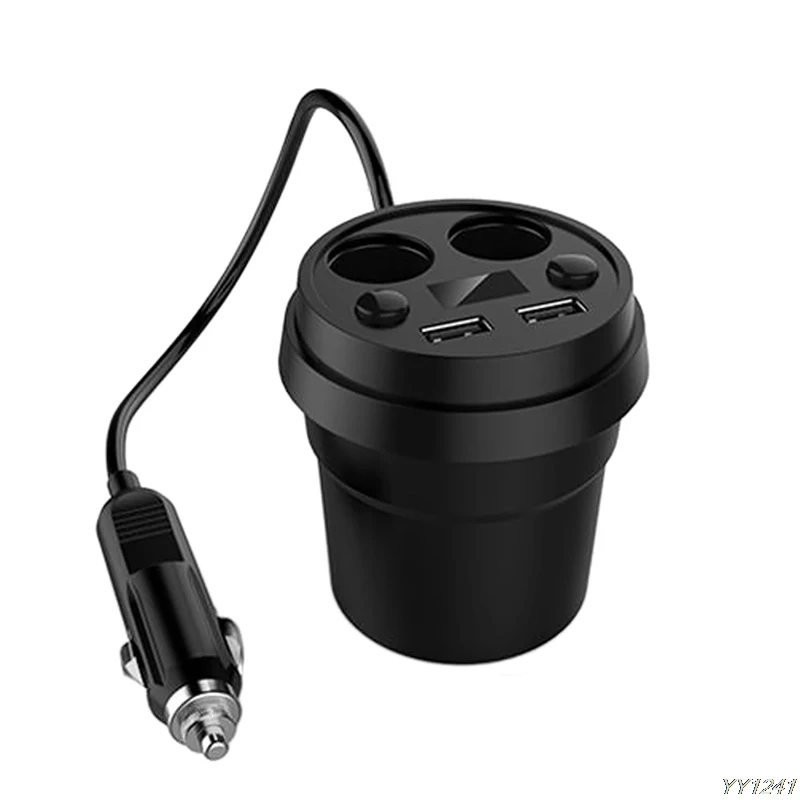 

3.1A/80W Dual USB Charger Car Adapter With 2 Socket Splitter Cigarette Lighter New Arrival