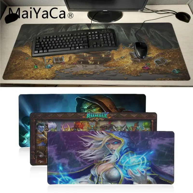 

Maiyaca Custom Skin HearthStone Beautiful Anime Mouse Mat Locking Edge gaming Mousepad Mat Keyboard Mat Table Pad