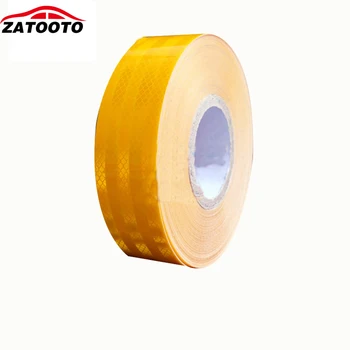 

ZATOOTO 2"*150' High Quality Yellow Reflective Warning Conspicuity Tape conspicuity strips Trailer Truck Safety