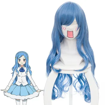 

80cm Blue Mix Wavy Long Synthetic Wig Anime Himouto! Umaru-chan Cosplay Tachibana Sylphynford Cosplay Full Wigs Heat Resistance