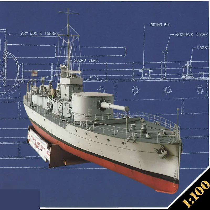 

Paper Patrol boat Warship Model Toys Handmade DIY ship creative show props tide Collection Military enthusiast Gift