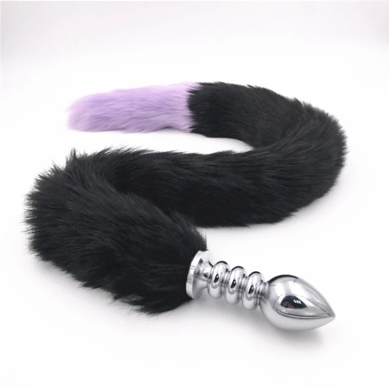 Anal Plug Fox Tail Stainless Steel Butt Plug Anal Stopper -9070