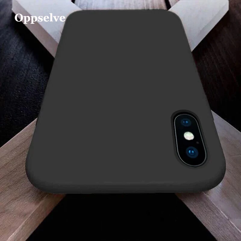 

Oppselve Liquid Silicone Phone Case For iPhone 8 7 6 6S Plus Capinhas Luxury Cover For iPhone XS Max XR X S R Coque Fundas Capa