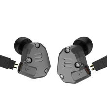 KZ ZS6 Grey Color 2DD 2BA Hybrid In Ear Earphone HIFI DJ Monito Running Sport Earphone
