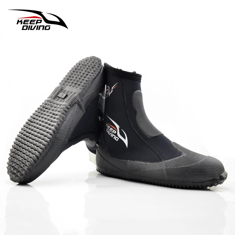 

Keep Diving 5mm Neoprene Scuba Diving Boots Water Shoes Vulcanization Winter Cold Proof High Upper Warm Fins Spearfishing Shoes